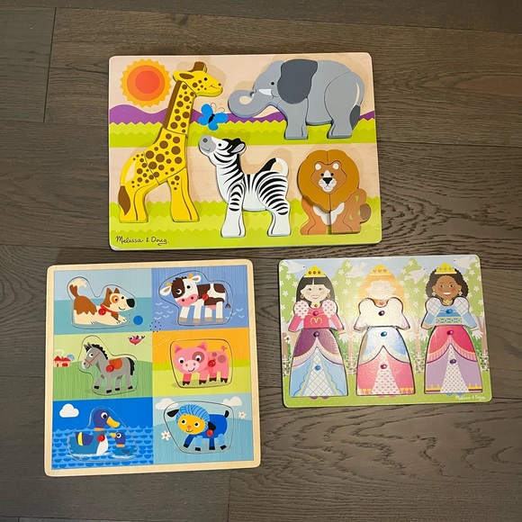 Melissa & Doug wooden puzzles - Picture 1 of 3